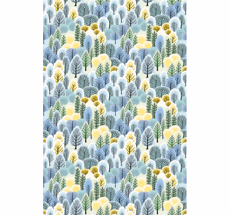 Store enrouleur arbre motif de forêt nordique - TenStickers