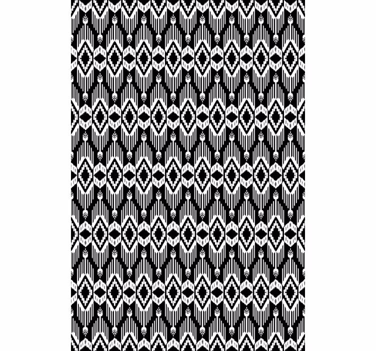 Store enrouleur textures et motifs motif géométrique noir - TenStickers