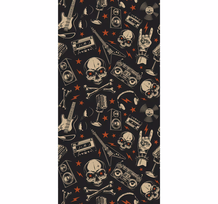 Store enrouleur original crânes et instruments - TenStickers