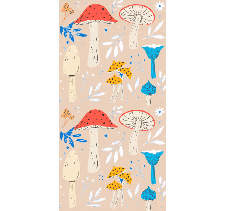 Store enrouleur autres illustration de champignons stylisés - TenStickers