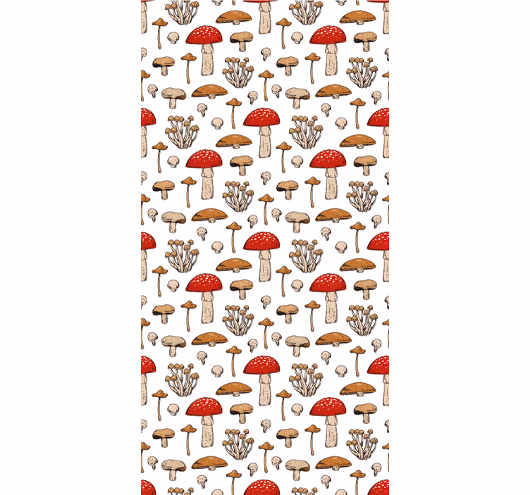 Store enrouleur fruits et légumes motif champignon marron - TenStickers