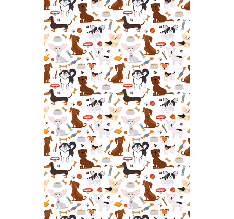 Store enrouleur animaux modèles de chiens mignons - TenStickers