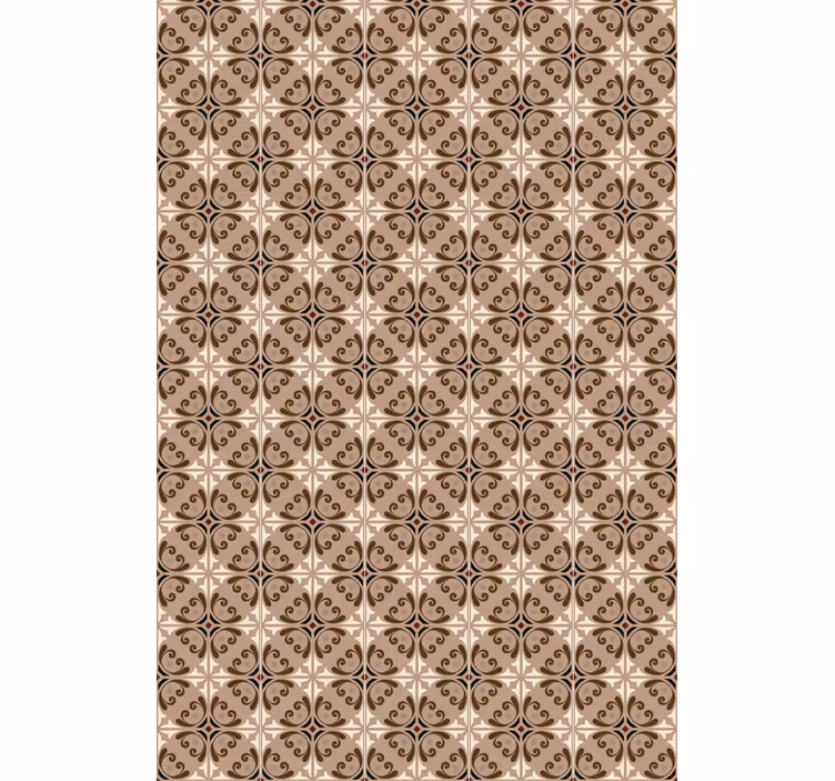 Store enrouleur textures et motifs motif géométrique marron - TenStickers