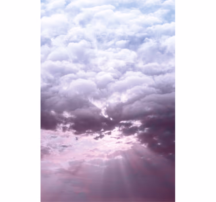 Stores nuages Ciel réaliste avec la lumière du soleil - TenStickers