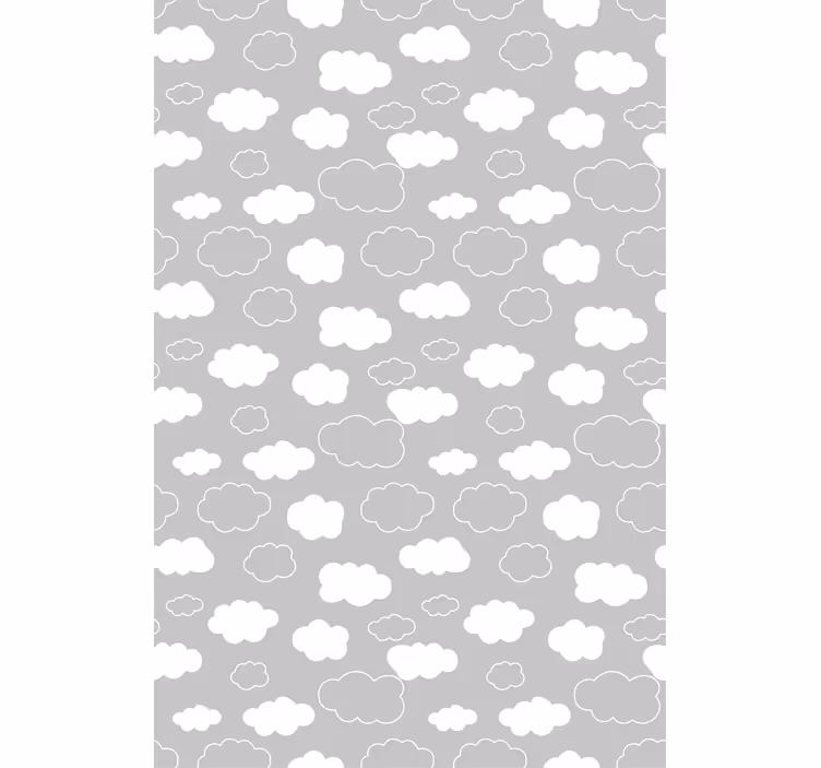 Store enrouleur nuage motif gris duveteux - TenStickers