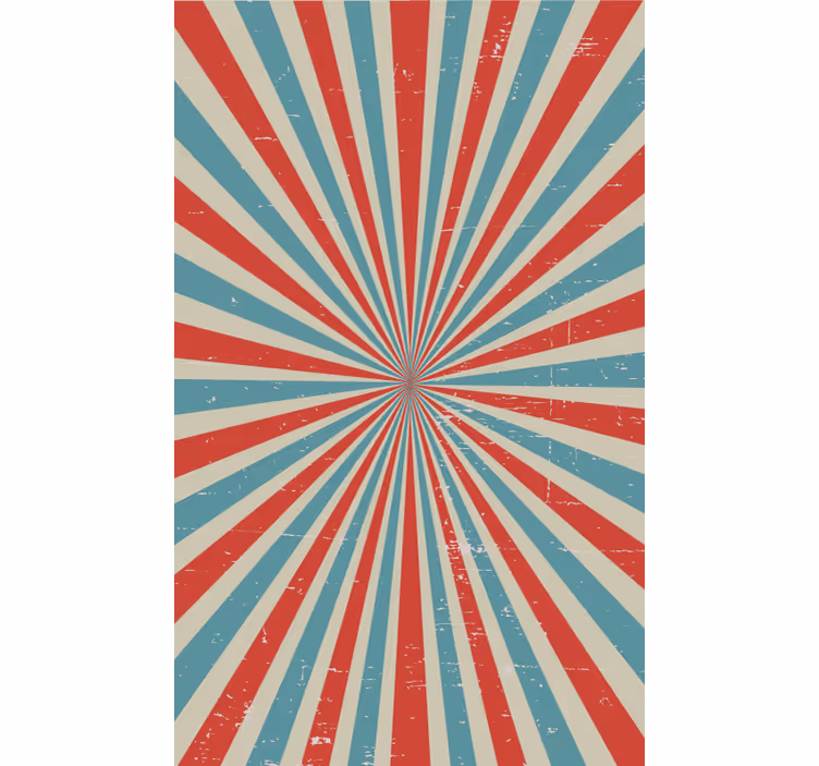 Store enrouleur chambre ado design rétro bleu et rouge - TenStickers