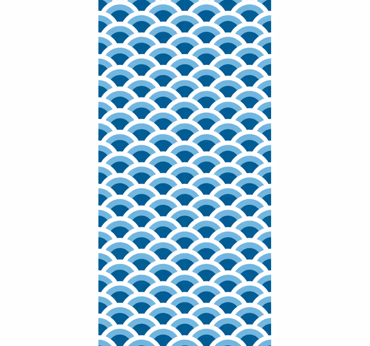 Store enrouleur autres motif de vagues bleues - TenStickers