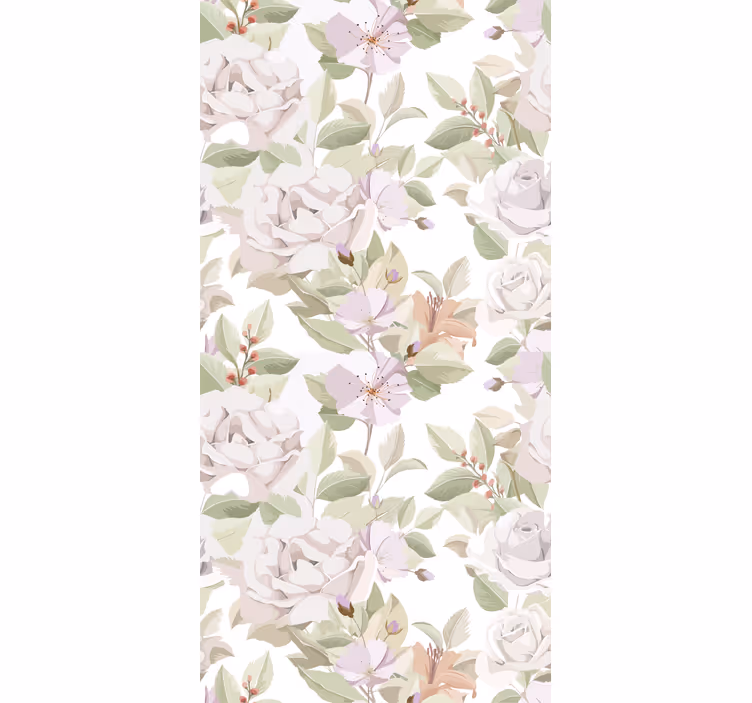 Store enrouleur fleur composition botanique gracieuse - TenStickers