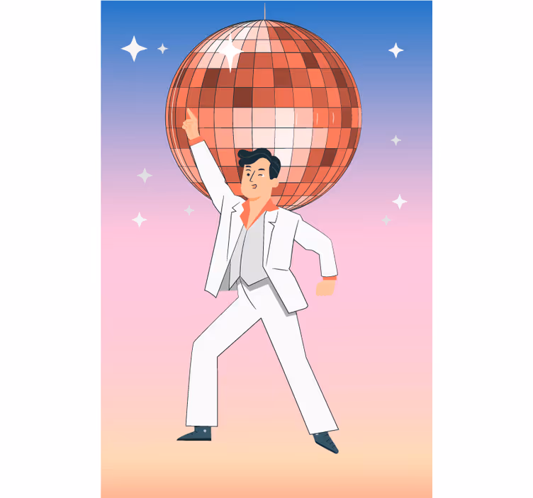 Store enrouleur original pose de danseur disco - TenStickers