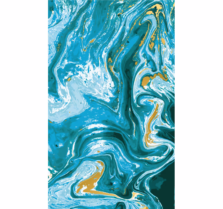 Store enrouleur textures et motifs tourbillons aqua marbrés - TenStickers