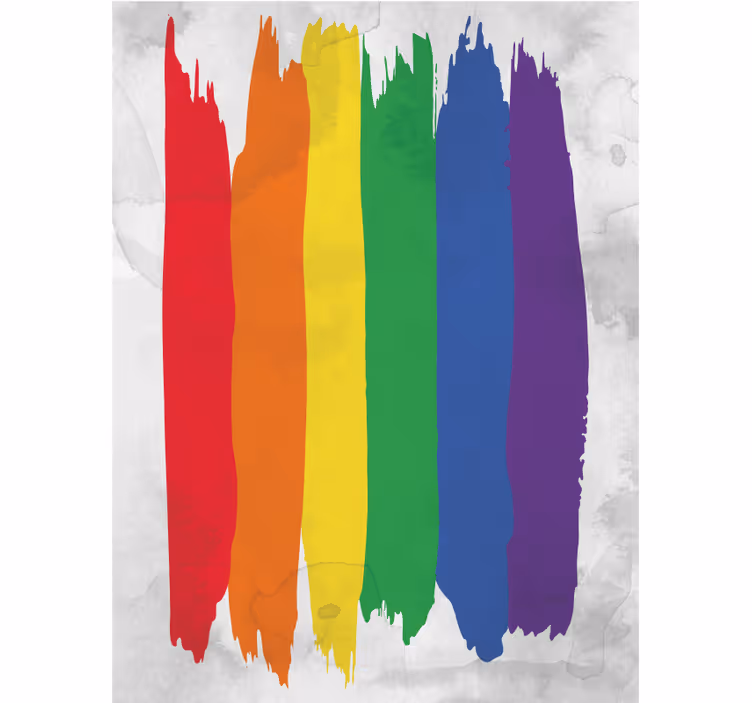 Store enrouleur chambre ado rayures de pinceau arc-en-ciel - TenStickers