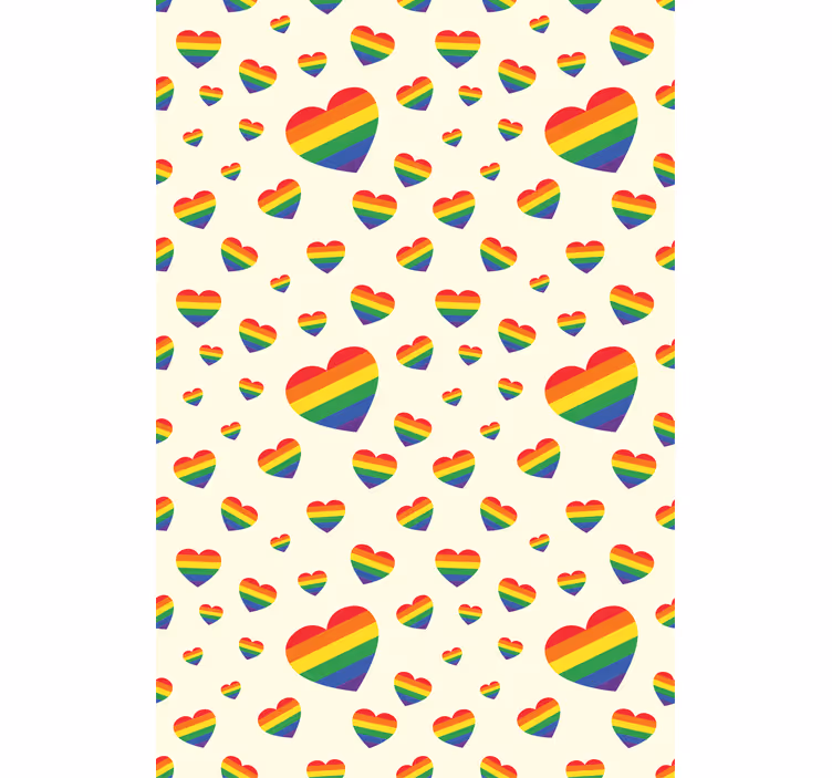 Store enrouleur romantique motif coeurs lgtb - TenStickers