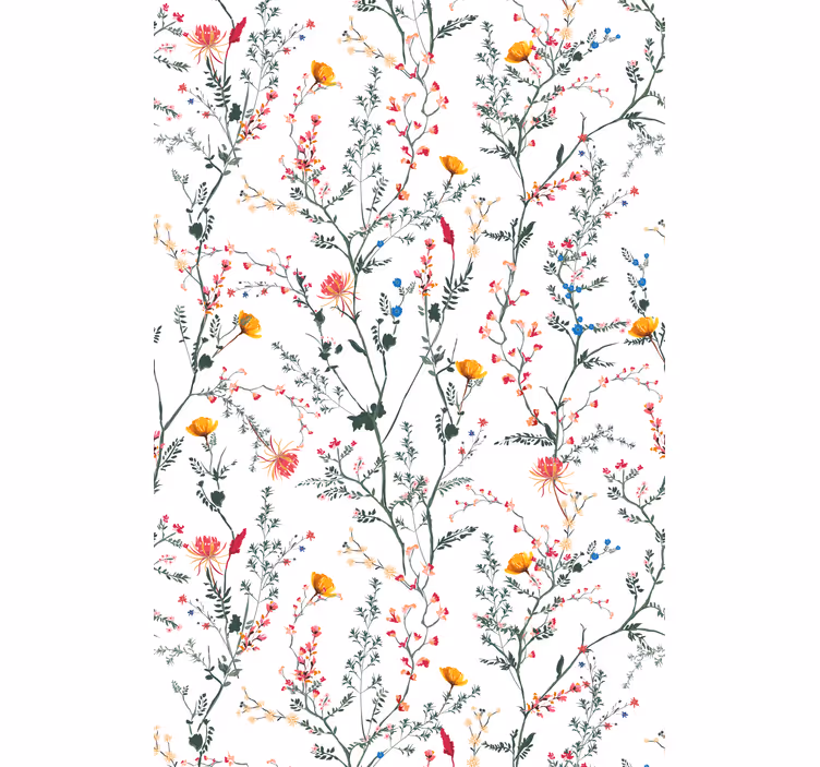 Store enrouleur fleurs et plantes motif oiseaux fleuris - TenStickers