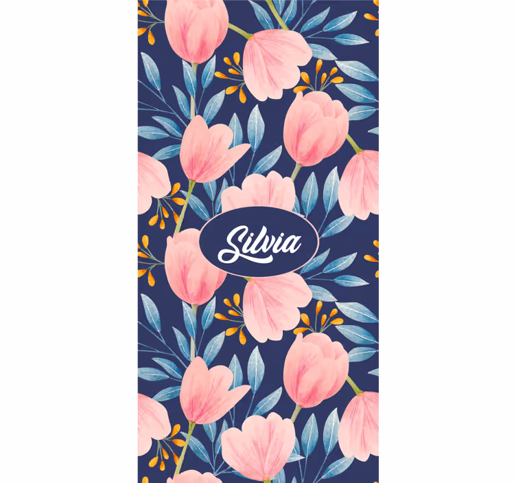 Store enrouleur fleurs et plantes motif floral rose - TenStickers