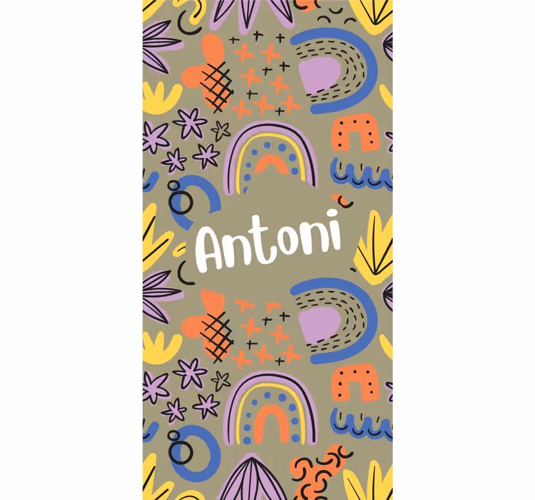 Store enrouleur chambre enfant arcs-en-ciel géométriques - TenStickers