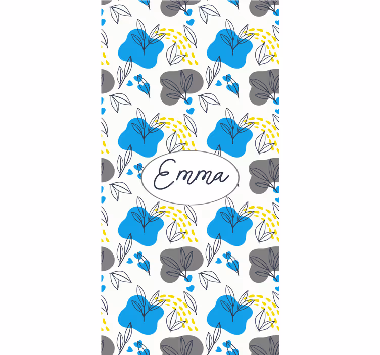 Store enrouleur fleurs et plantes nom floral personnalisé - TenStickers