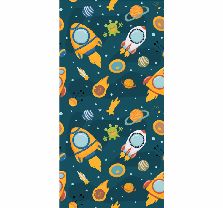 Store enrouleur chambre enfant thème d'aventure spatiale - TenStickers