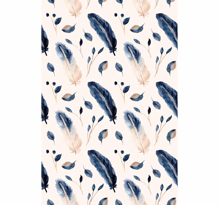 Store enrouleur fleurs et plantes motif de plumes élégant - TenStickers