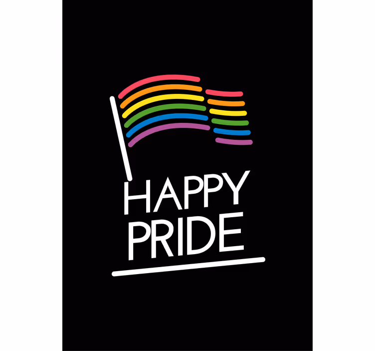 Store enrouleur phrase message du drapeau arc-en-ciel - TenStickers