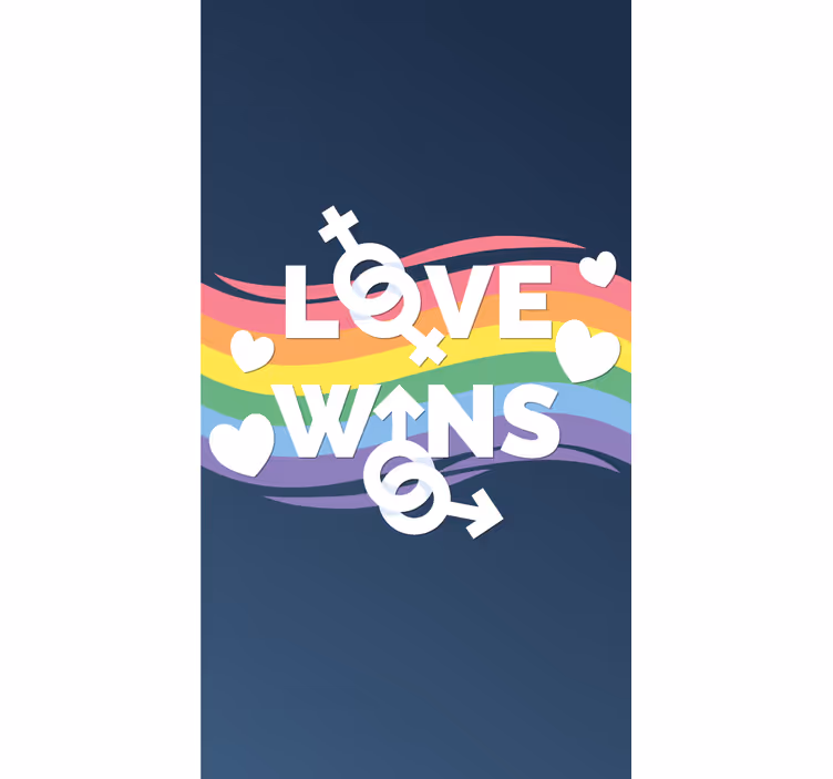 Store enrouleur phrase message de l'amour qui gagne - TenStickers