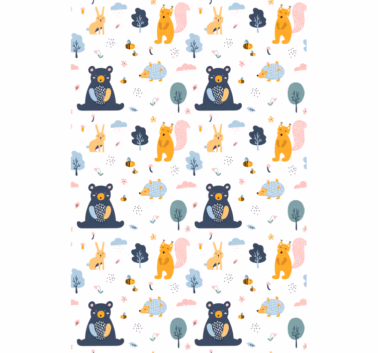 Store enrouleur animaux créatures de la forêt nordique - TenStickers