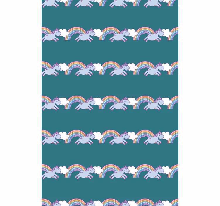 Store enrouleur chambre enfant licornes et arc-en-ciel - TenStickers