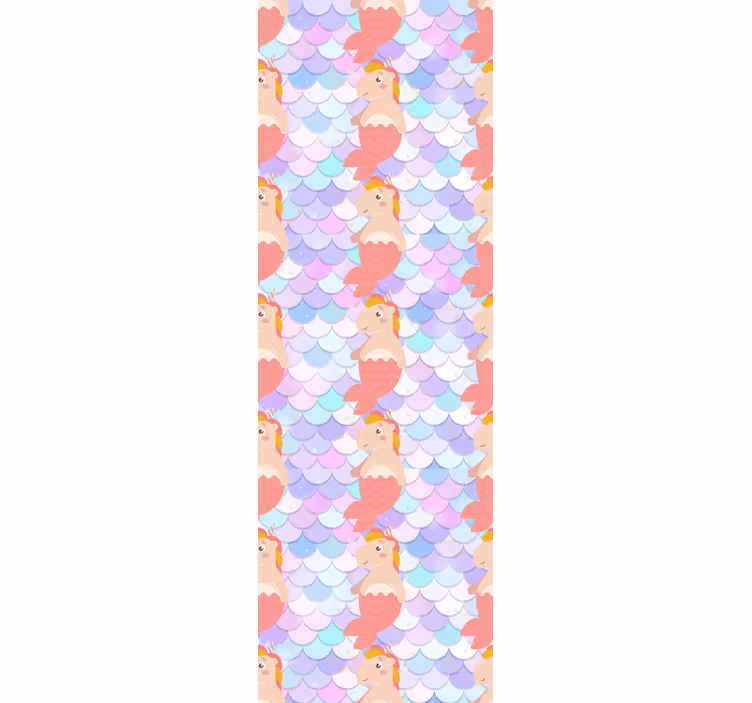 Store enrouleur chambre enfant motif de sirène licorne - TenStickers
