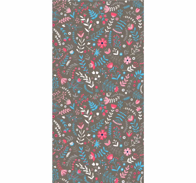 Store enrouleur fleurs et plantes motif coloré et décalé - TenStickers