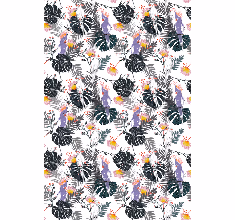Store enrouleur animaux motif d'oiseaux tropicaux - TenStickers