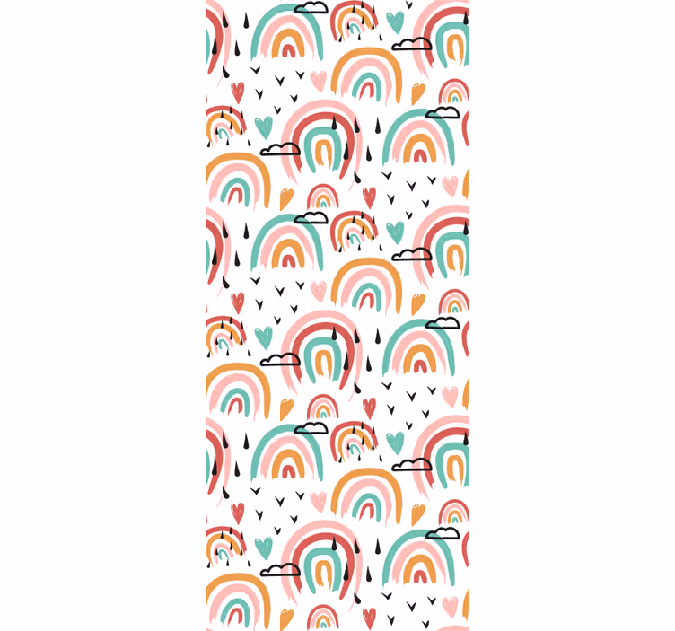 Store enrouleur chambre enfant motif arc-en-ciel vibrant - TenStickers