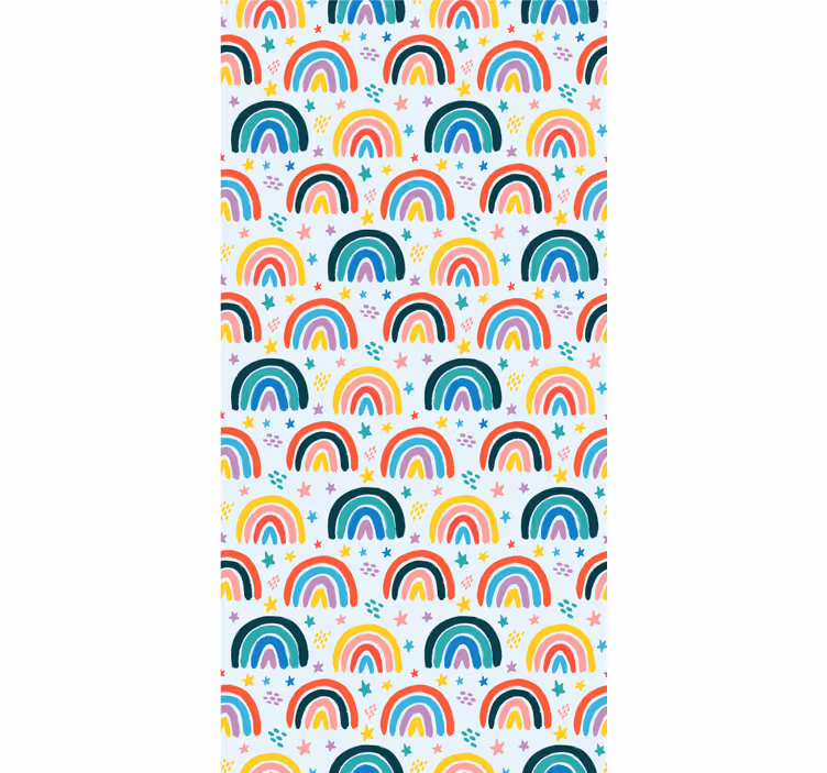 Store enrouleur chambre enfant motifs arc-en-ciel bleu - TenStickers
