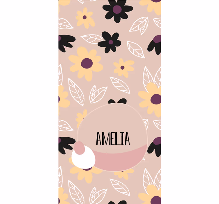 Store enrouleur personnalisé design floral personnalisé - TenStickers