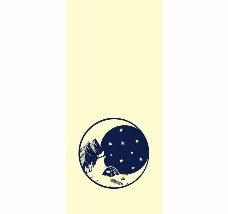 Store enrouleur original scène nocturne de montagne - TenStickers