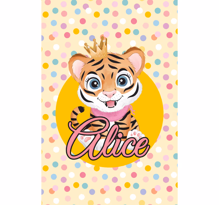 Store enrouleur chambre enfant bébé tigre personnalisé - TenStickers