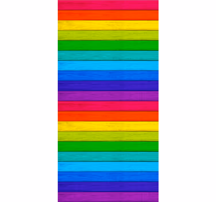 Store enrouleur textures et motifs planches arc-en-ciel - TenStickers