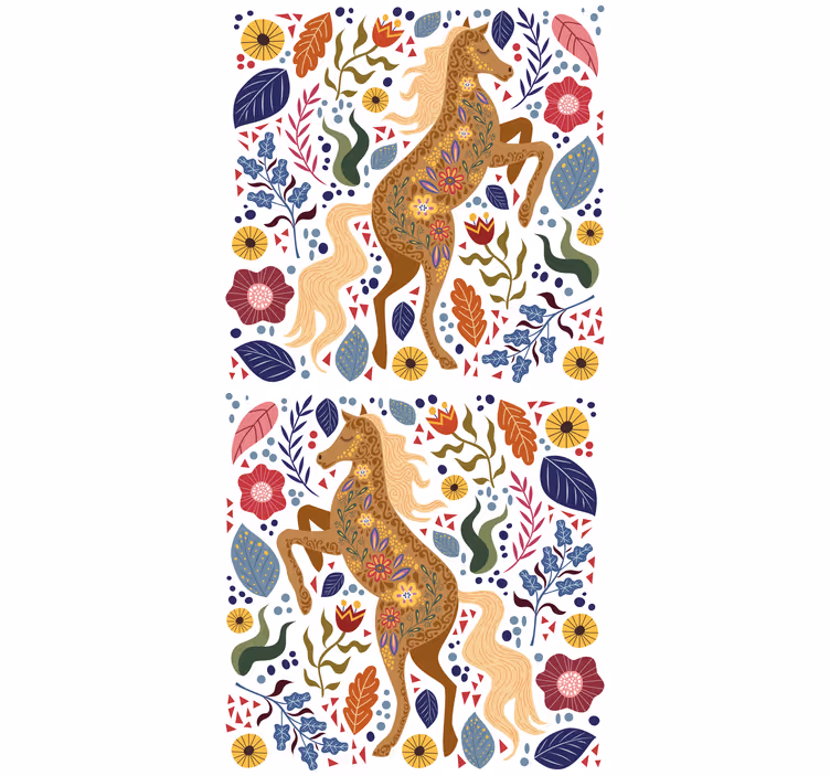 Store enrouleur animaux silhouette de cheval majestueuse - TenStickers