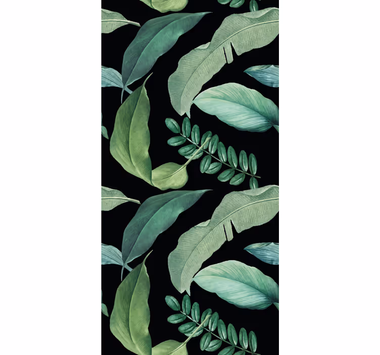 Store enrouleur fleurs et plantes design feuillage luxuriant - TenStickers
