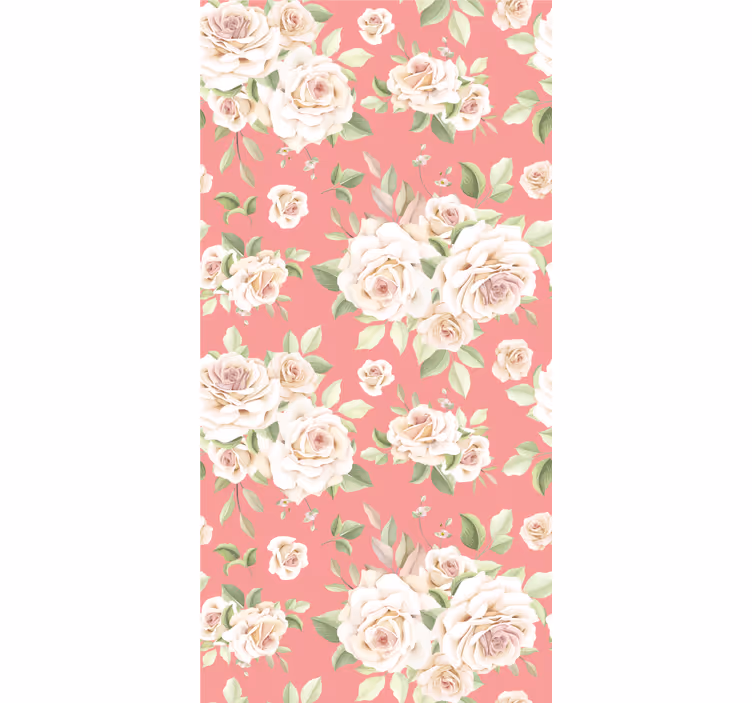 Store enrouleur fleur salle à manger de roses - TenStickers