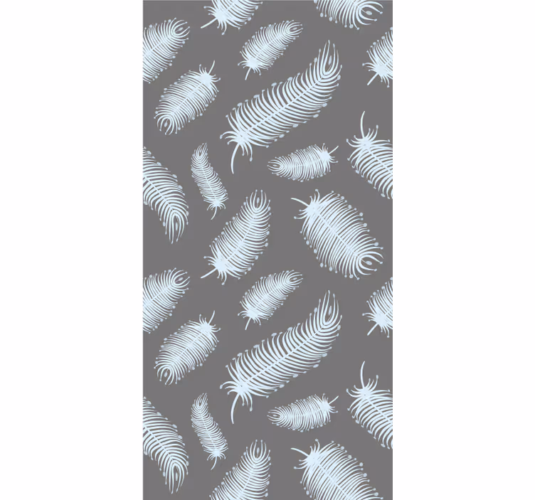 Store enrouleur gris motif de plumes - TenStickers