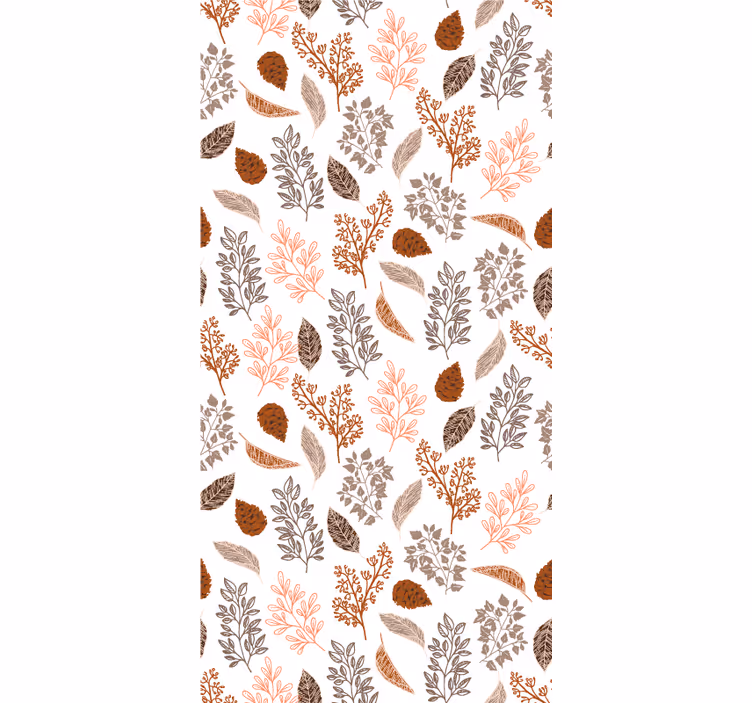 Store enrouleur fleurs et plantes motif marron d'automne - TenStickers