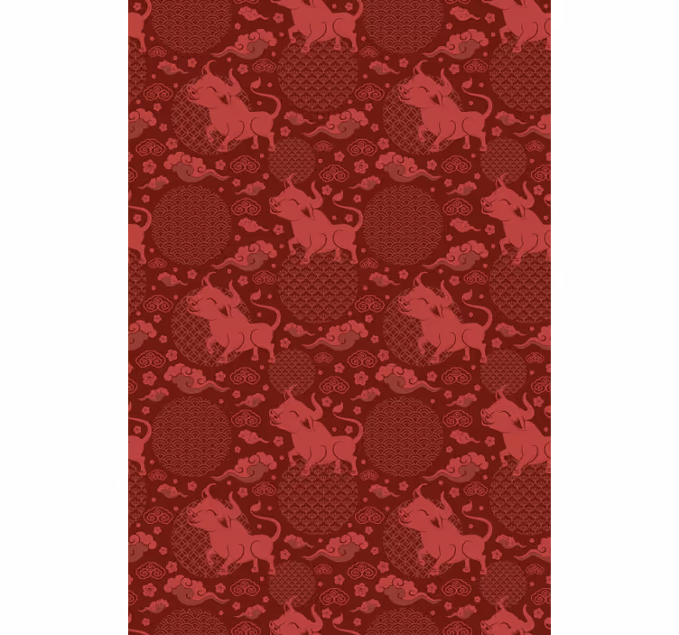 Store enrouleur animaux motif de taureau rougeâtre - TenStickers