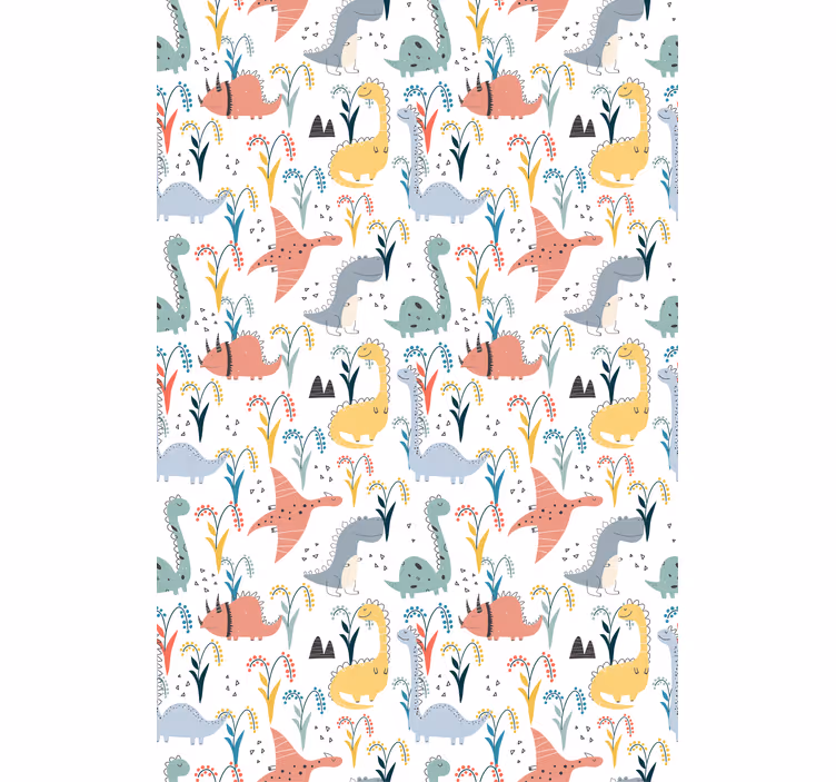 Store enrouleur dinosaure motif scandinave coloré - TenStickers