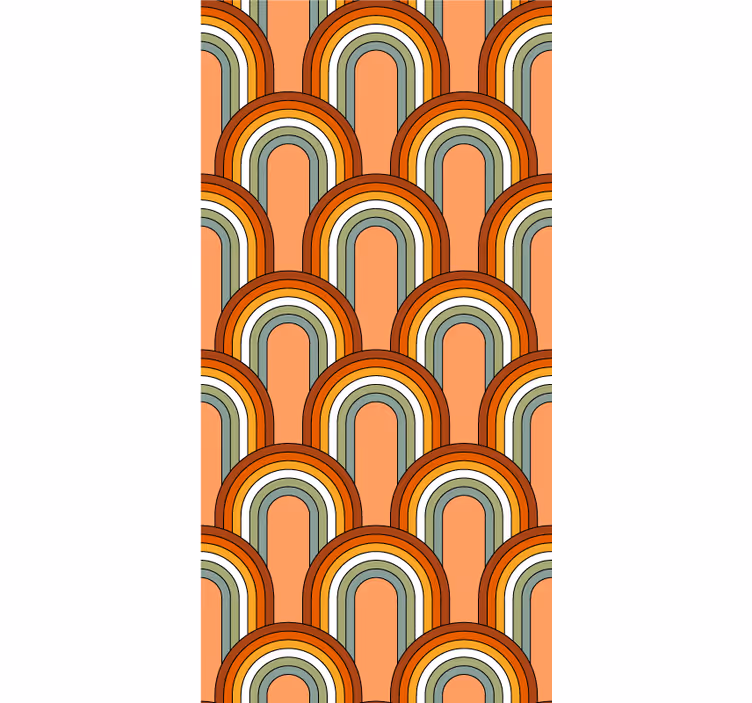 Store enrouleur vintage motifs d'arche rétro - TenStickers