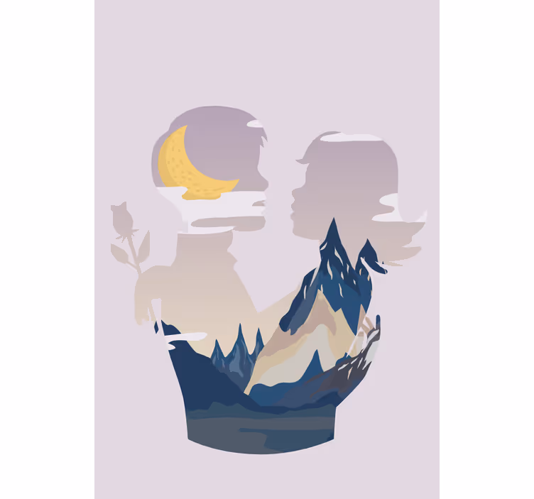 Store enrouleur original scène de montagne nocturne - TenStickers