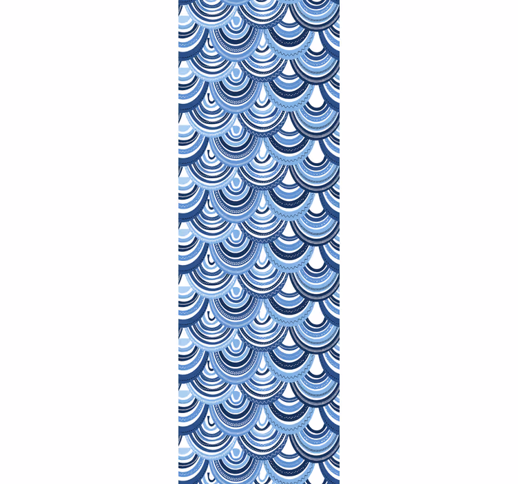Store enrouleur textures et motifs vagues bleues - TenStickers