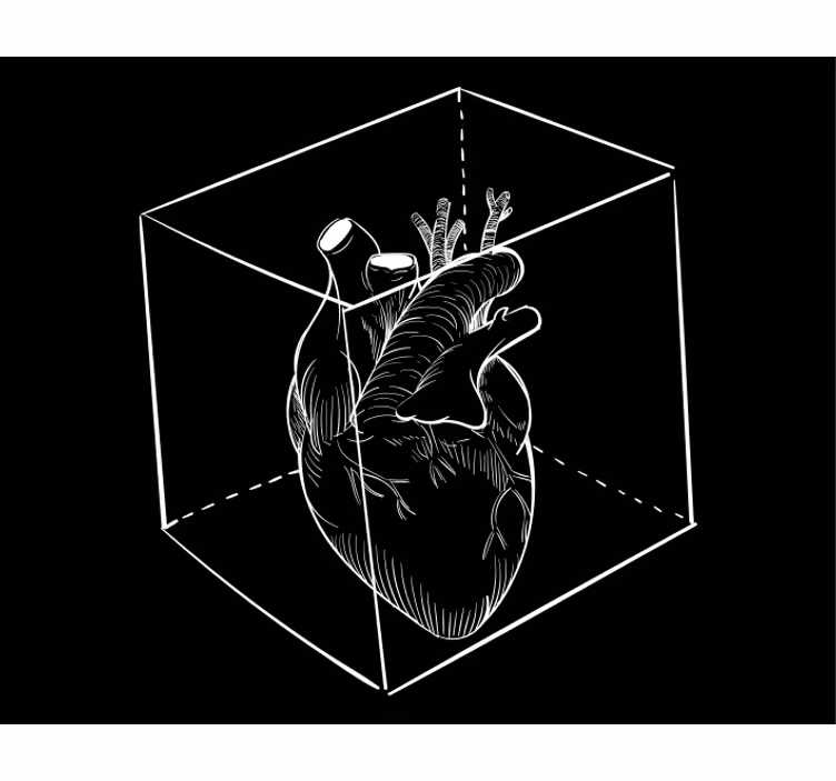 Store enrouleur amusant illustration de l'anatomie du cœur - TenStickers