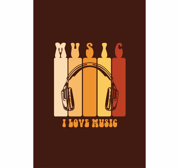 Store enrouleur phrase conception de casques de musique - TenStickers