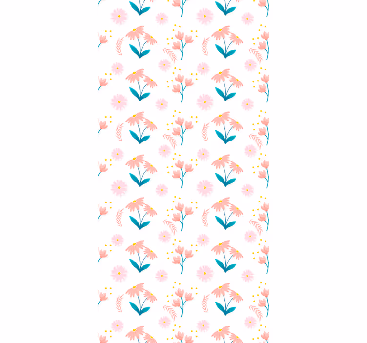 Store enrouleur fleurs et plantes motif d'échinacée rose - TenStickers