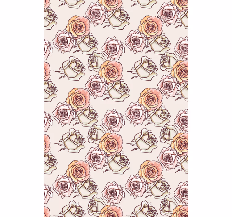 Store enrouleur fleurs et plantes motif rose - TenStickers