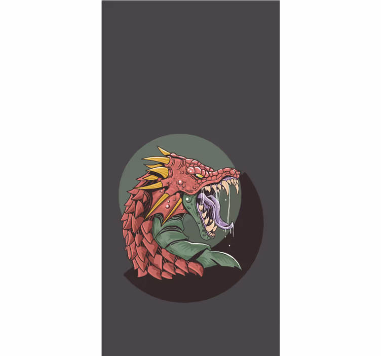 Store enrouleur geek tête de dragon féroce - TenStickers